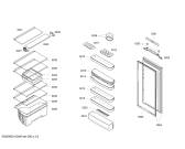 Схема №1 K6624X9 с изображением Дверь для холодильника Bosch 00247350