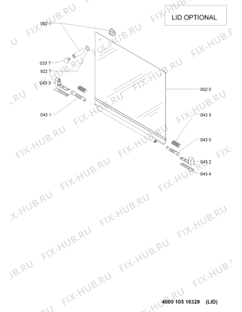 Схема №1 AKT 657/IX с изображением Затычка для электропечи Whirlpool 480121104301