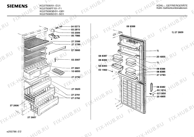 Схема №1 KG32S01FF с изображением Инструкция по эксплуатации для холодильника Siemens 00514894