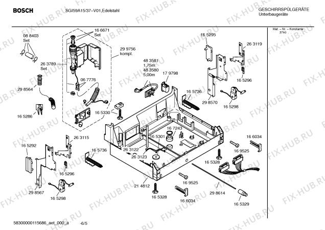Схема №2 SGI5925 с изображением Инструкция по эксплуатации для посудомойки Bosch 00583114