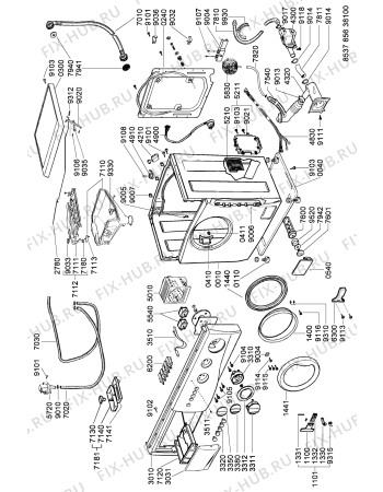 Схема №1 AWG 856/1 I с изображением Декоративная панель для стиралки Whirlpool 481246469111
