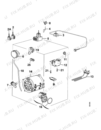 Взрыв-схема стиральной машины Zanussi TL572C - Схема узла Electrical equipment