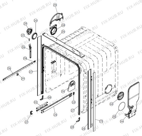 Схема №3 D5426XLS (491301, DW16.1) с изображением Накладка на панель управления для посудомойки Gorenje 468374