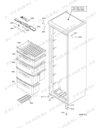 Схема №2 FZM84X (F035008) с изображением Элемент корпуса для холодильника Indesit C00219575