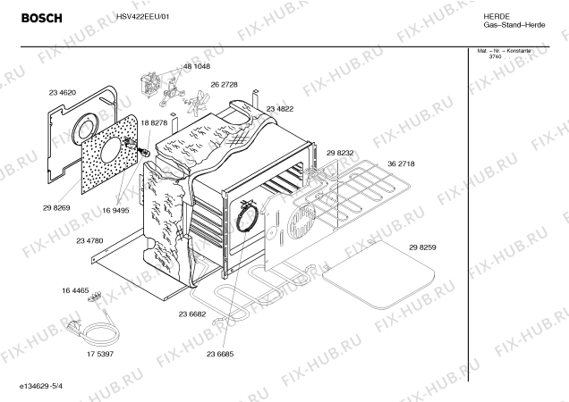 Схема №2 HSV422EEU Bosch с изображением Инструкция по эксплуатации для электропечи Bosch 00583526