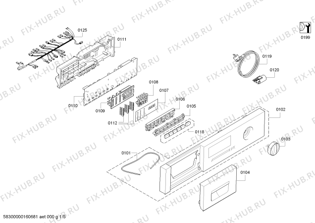 Схема №2 WK16D540HK с изображением Вставка для стиральной машины Siemens 00652022