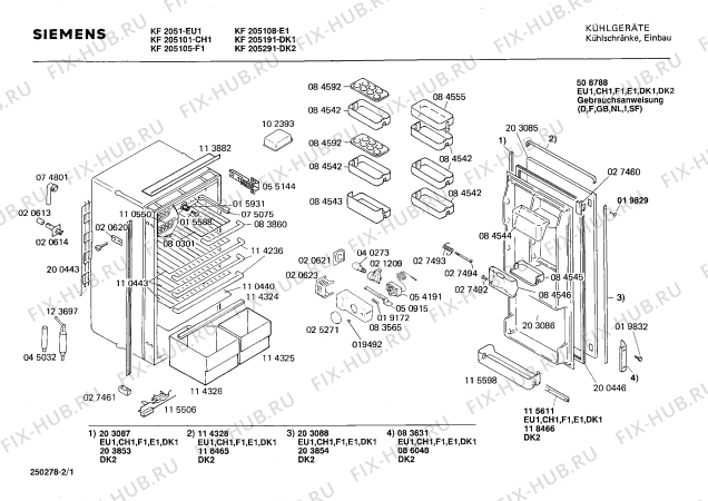Схема №1 KI2051 с изображением Поднос для холодильника Siemens 00084543