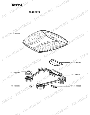 Схема №1 7949022 с изображением Запчасть для электровесов Tefal TS-CY9894