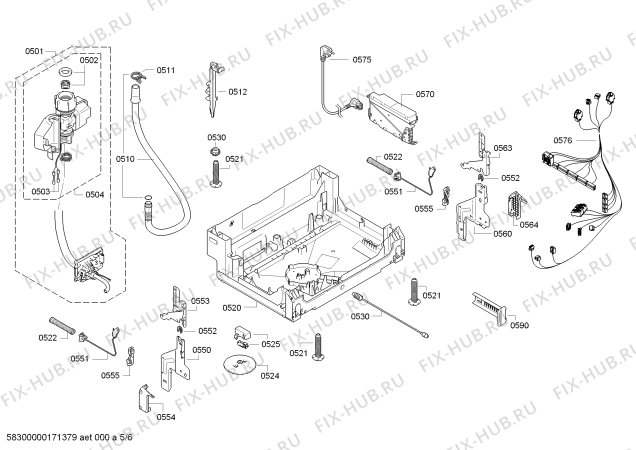 Взрыв-схема посудомоечной машины Bosch SMV99M20NL, Avantixx - Схема узла 05