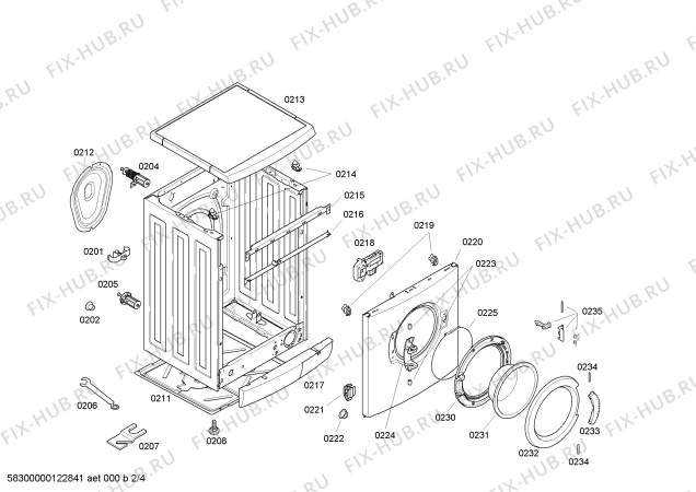 Схема №2 WAE28464SN Bosch Maxx 6 с изображением Панель управления для стиральной машины Bosch 00660055