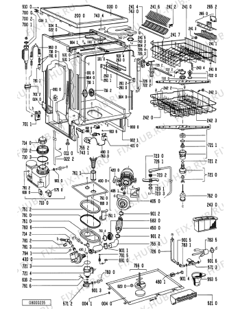 Схема №1 ADP 972/1 WHM с изображением Панель для посудомоечной машины Whirlpool 481245379761