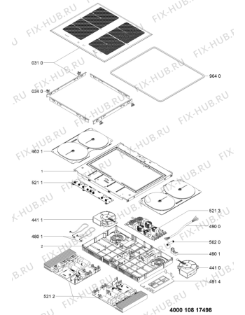 Схема №1 KIU642FB (F101088) с изображением Керамическая поверхность для духового шкафа Indesit C00380942