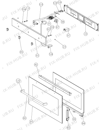 Взрыв-схема плиты (духовки) Gorenje BOG923E10X-SA (472631, G90S) - Схема узла 02