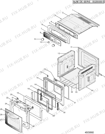 Взрыв-схема плиты (духовки) Indesit FI466A (F021855) - Схема узла