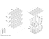 Схема №4 T48BD820NS с изображением Вставная полка для электропосудомоечной машины Bosch 00712578