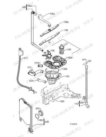 Взрыв-схема посудомоечной машины Zanker GE66025 - Схема узла Hydraulic System 272