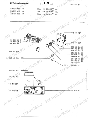 Схема №2 FAV665 IGA с изображением Переключатель для посудомойки Aeg 8996464031708