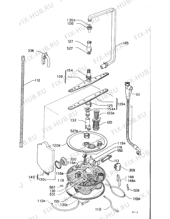 Взрыв-схема посудомоечной машины Privileg 019938 0 - Схема узла Hydraulic System 272