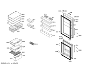 Схема №2 KGH36X14GB с изображением Дверь морозильной камеры для холодильной камеры Bosch 00683641