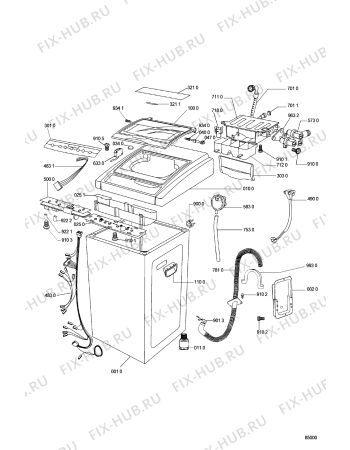 Схема №2 AWG 841 с изображением Шуруп для стиральной машины Whirlpool 481250218496