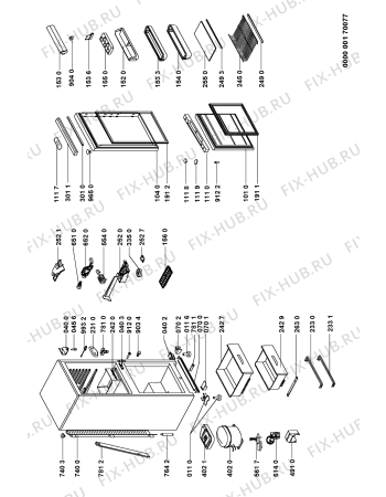 Схема №1 CBA 254/M с изображением Ящик (корзина) для холодильника Whirlpool 481253029265