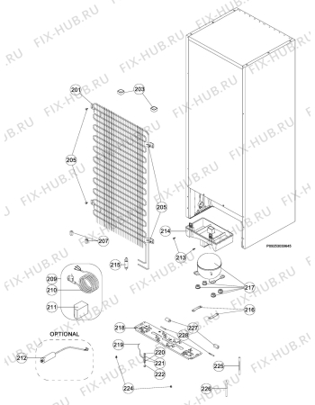 Взрыв-схема холодильника Zanussi ZRT332X - Схема узла Section 4