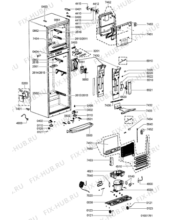Схема №1 WBM 501 WH с изображением Полка для холодильника Whirlpool 481241829726