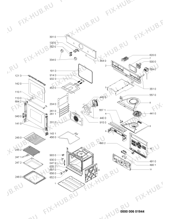 Схема №1 OBI M10 AN 800 947 78 с изображением Обшивка для духового шкафа Whirlpool 481245240325