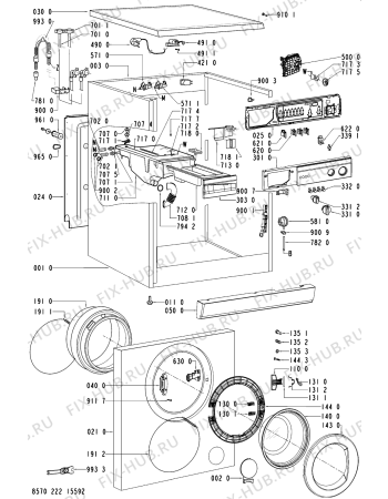 Схема №1 AWM 1204/4 с изображением Микропереключатель для стиралки Whirlpool 481228219881