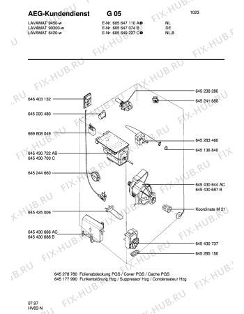 Взрыв-схема стиральной машины Aeg LAV6420 - Схема узла Electrical equipment