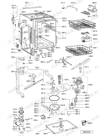 Схема №2 ADG 8536/1 NB с изображением Обшивка для электропосудомоечной машины Whirlpool 481245373221