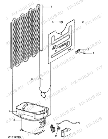 Взрыв-схема холодильника Electrolux ER6244T - Схема узла C10 Cold, users manual