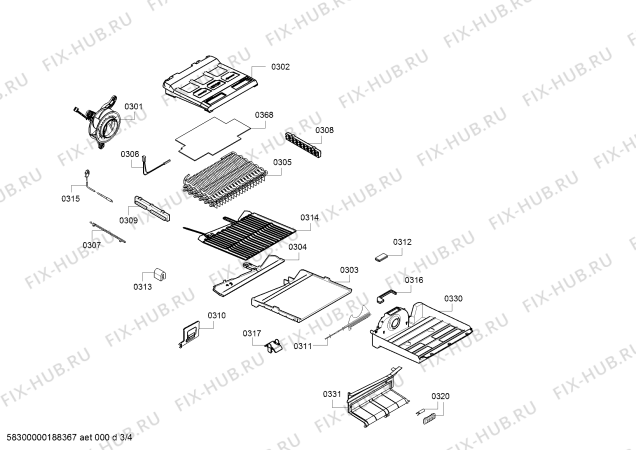 Схема №2 BD3056B3LN Profilo с изображением Контейнер для холодильной камеры Bosch 00754251