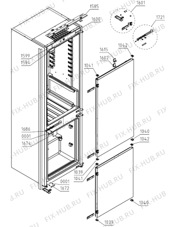 Взрыв-схема холодильника Gorenje RKI4181E1UK (731178, HZI2728RMD) - Схема узла 05