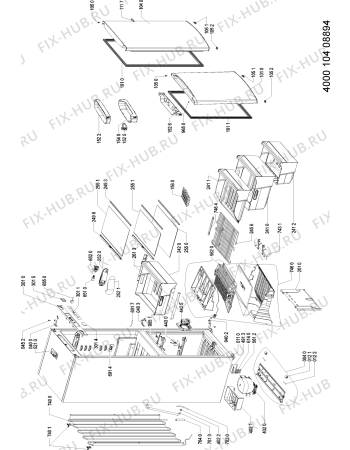 Схема №1 WBE3321 NFW с изображением Вапорайзер для холодильника Whirlpool 481010369509
