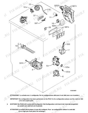 Взрыв-схема стиральной машины Aeg Electrolux L72766VT - Схема узла Electrical equipment 268