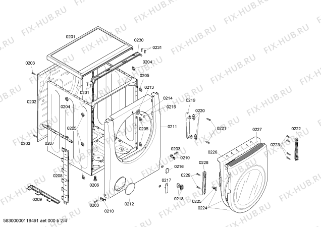 Схема №2 WTMC4521UC Nexxt DLX Series с изображением Кабель для сушильной машины Bosch 00421683