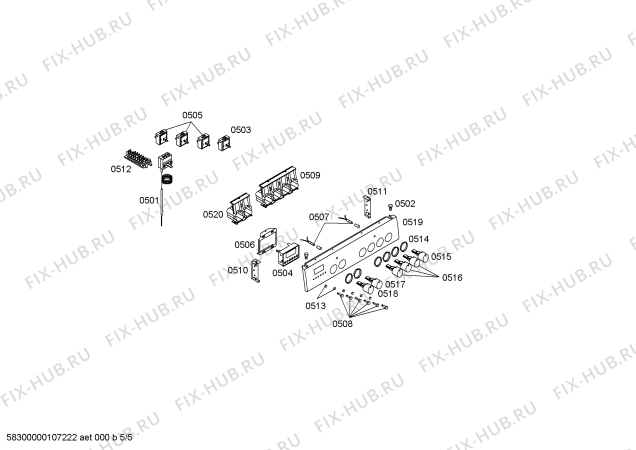 Схема №1 HL54720EU с изображением Стеклокерамика для духового шкафа Siemens 00242822