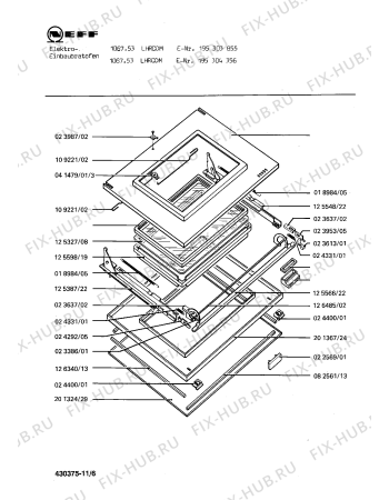 Взрыв-схема плиты (духовки) Neff 195303855 1067.53LHRCDM - Схема узла 07