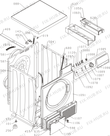 Схема №1 D79864J (398356, SP10/331) с изображением Декоративная панель для стиралки Gorenje 398241