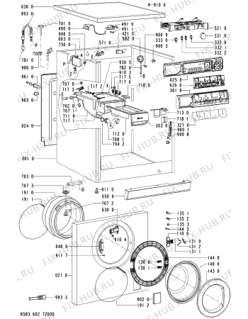 Схема №1 WAE 8385/1 с изображением Модуль (плата) для стиральной машины Whirlpool 481221479281