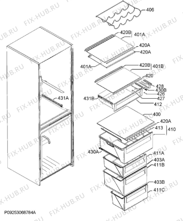 Схема №2 S83520CMX2 с изображением Блок управления для холодильника Aeg 973925055089008