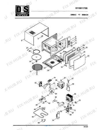Схема №1 WM 434 с изображением Сенсорная панель для микроволновки DELONGHI 593287
