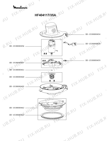 Схема №2 HF404810/35A с изображением Холдер для кухонного измельчителя Moulinex SS-1530000706