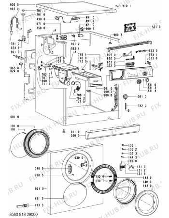 Схема №2 FL 1479 с изображением Обшивка для стиралки Whirlpool 480111102016