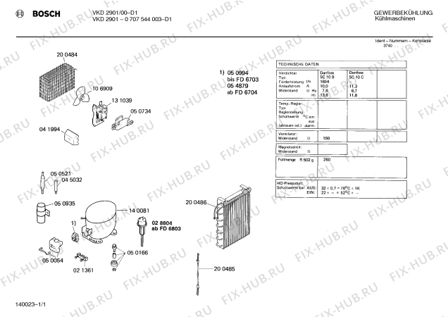 Схема №1 VKD4002 с изображением Конденсатор Bosch 00050935
