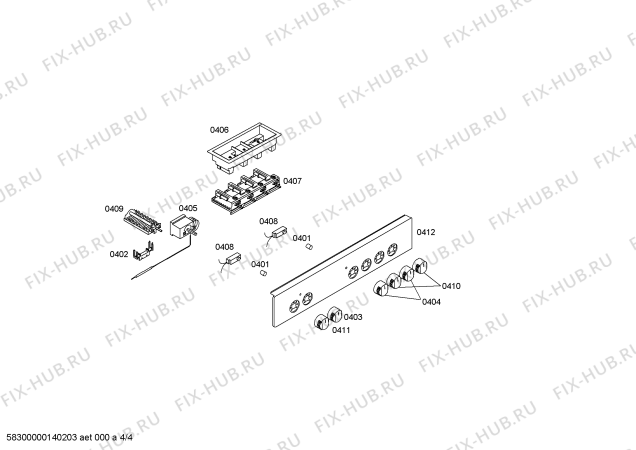Схема №2 P1HEB31052 с изображением Панель управления для духового шкафа Bosch 00670581