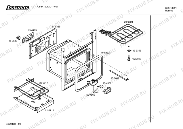 Схема №1 CF44750IL с изображением Инструкция по эксплуатации для плиты (духовки) Bosch 00529645