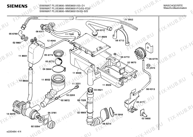 Схема №3 WM38001SI SIWAMAT PLUS 3800 с изображением Панель управления для стиралки Siemens 00271079