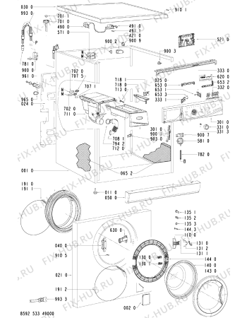 Схема №2 AWO/D 6507 с изображением Микромодуль для стиральной машины Whirlpool 481221470213